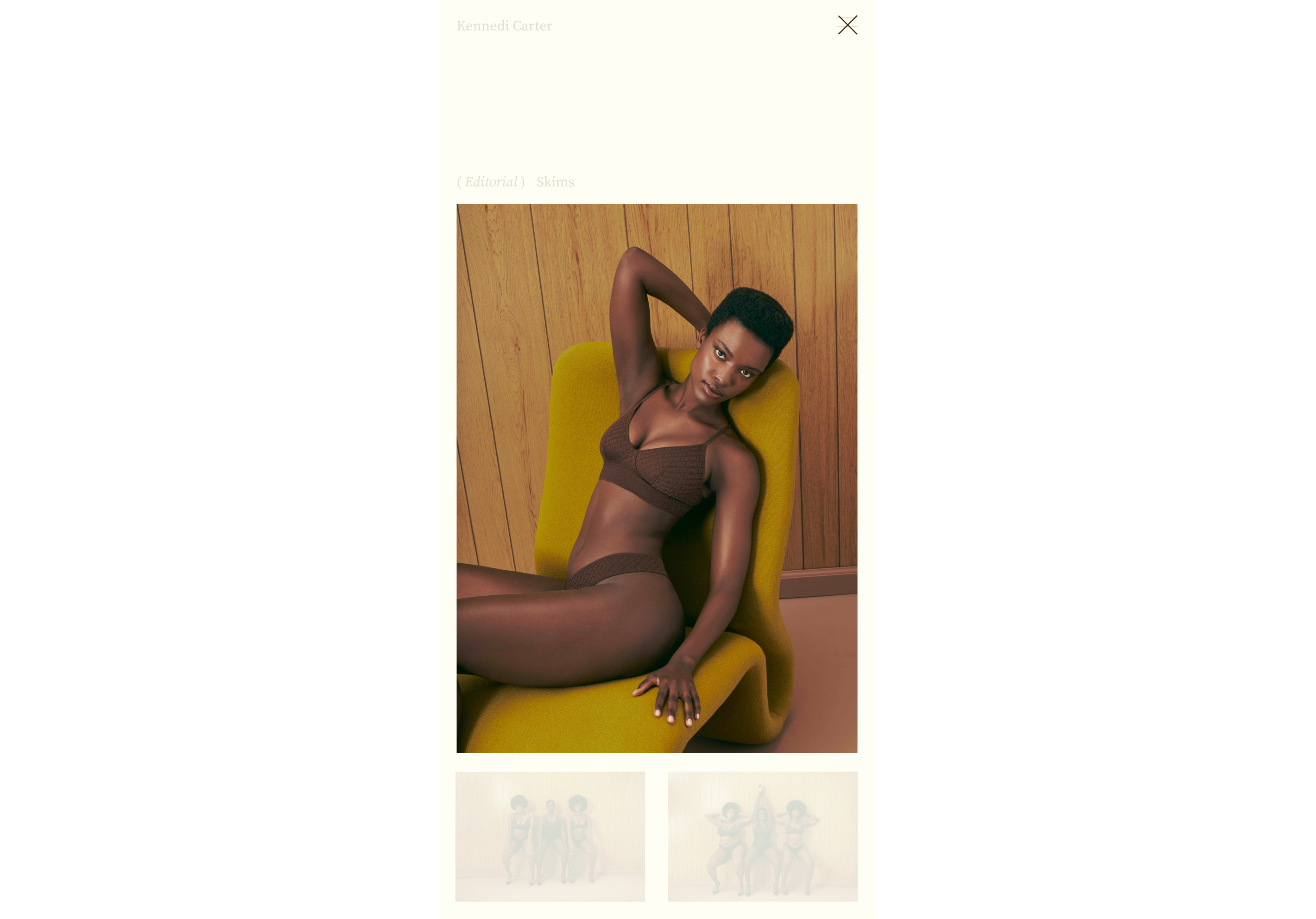 mobile mockup for Kennedi Carter
